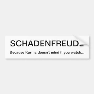 AUTOCOLLANT DE VOITURE SCHADENFREUDE