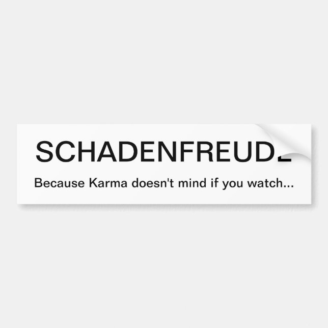 AUTOCOLLANT DE VOITURE SCHADENFREUDE (Devant)