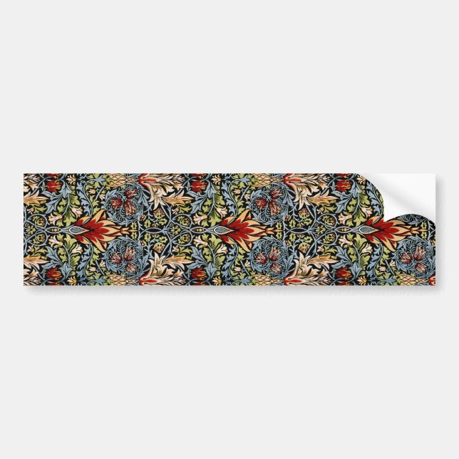Autocollant De Voiture Schéma floral William Morris Snakeshead (Devant)