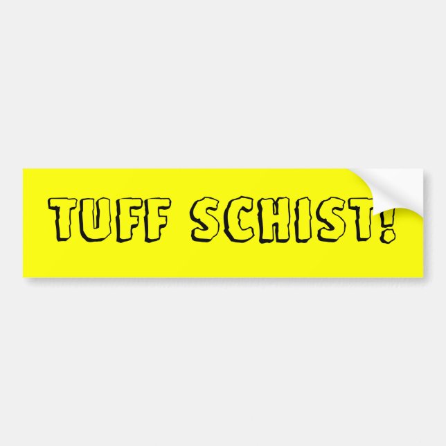 Autocollant De Voiture Schiste de tuf ! (Devant)