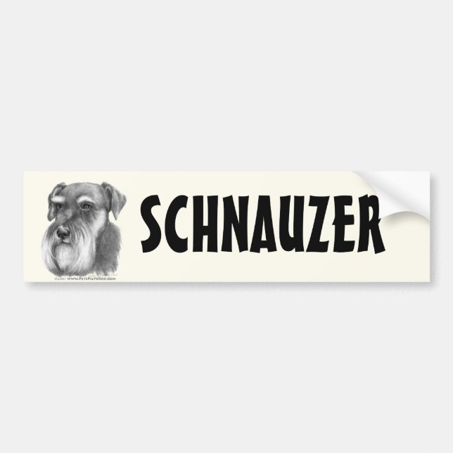 Autocollant De Voiture Schnauzer (Devant)