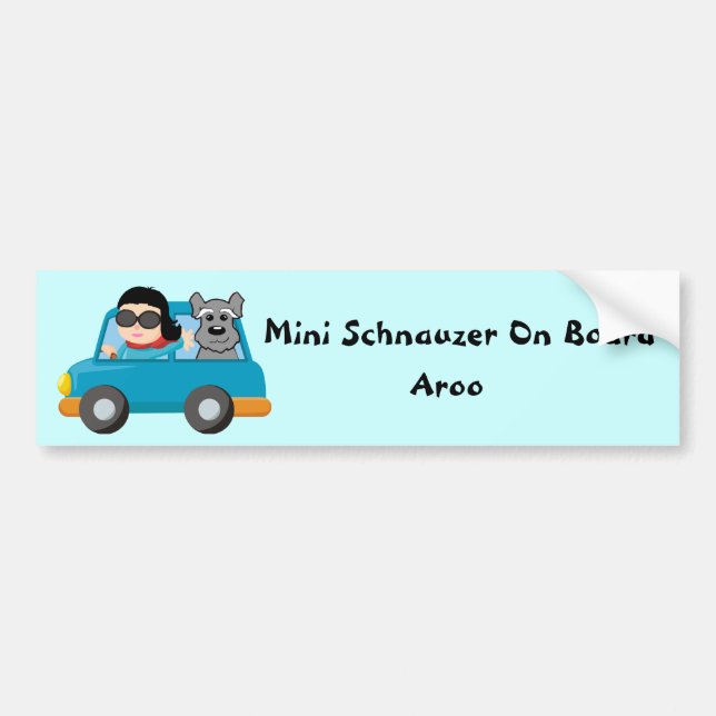 Autocollant De Voiture Schnauzer à bord (Devant)