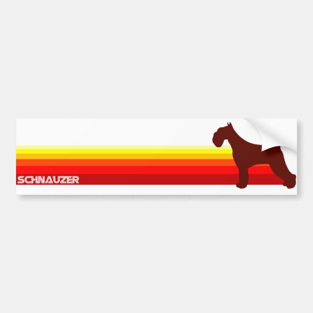Autocollant De Voiture Schnauzer avec l'adhésif pour pare-chocs de (Devant)