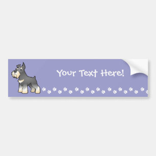 Autocollant De Voiture Schnauzer de bande dessinée