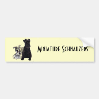 Autocollant De Voiture Schnauzers miniatures - adhésif pour pare-chocs