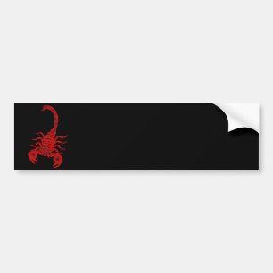 Autocollant De Voiture Scorpions vintages de rouge d'illustration de