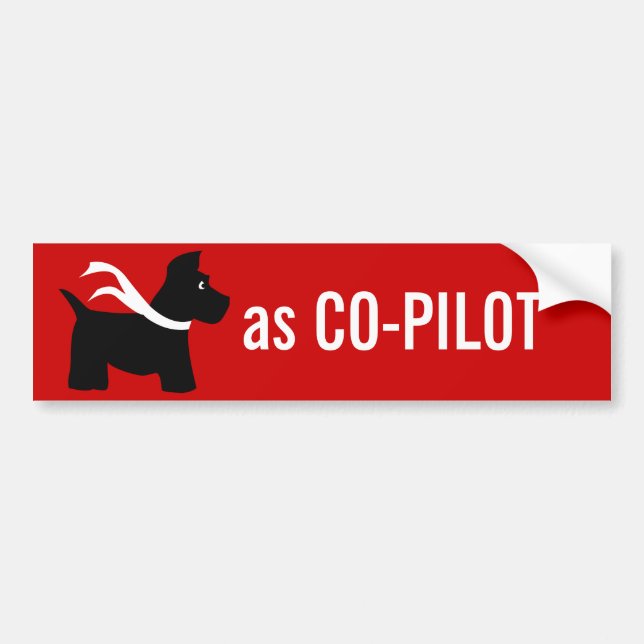 Autocollant De Voiture Scottie comme CO-PILOTE (Devant)