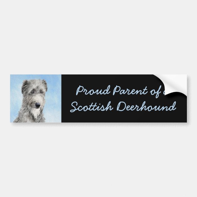 Autocollant De Voiture Scottish Deerhound Peinture - Cute Original Chien  (Devant)