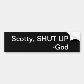 Autocollant De Voiture Scotty, A FERMÉ       - Dieu