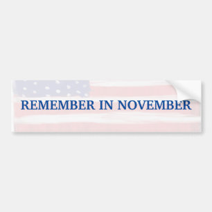 Autocollant De Voiture Se souvenir en novembre