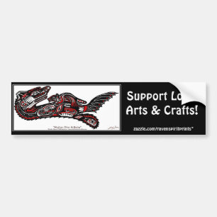 Autocollant De Voiture SEA OTTER & BABY Haida Sticker pare-chocs stylisé