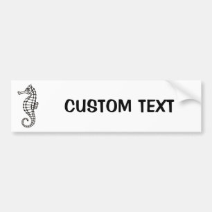 Autocollant De Voiture Seahorse Black