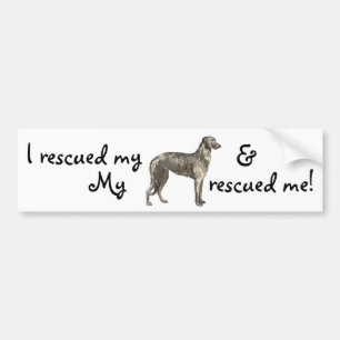 Autocollant De Voiture Secourir Scottish Deerhound