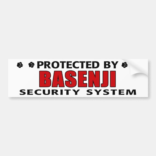 Autocollant De Voiture Sécurité des chiens Basenji (Devant)