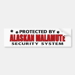 Autocollant De Voiture Sécurité des malamuts en Alaska