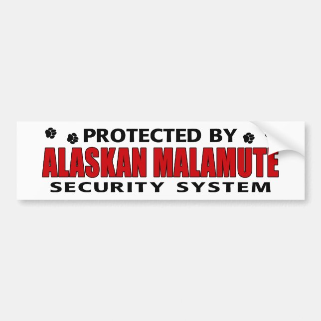 Autocollant De Voiture Sécurité des malamuts en Alaska (Devant)