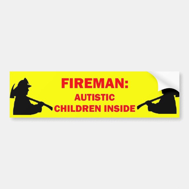 Autocollant De Voiture Sécurité incendie de l'autisme (Devant)