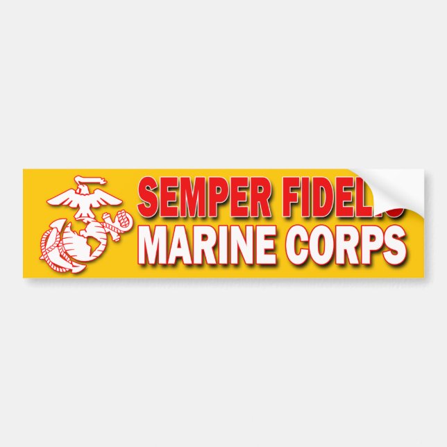 Autocollant De Voiture Semper Fidelis Sticker USMC (Devant)