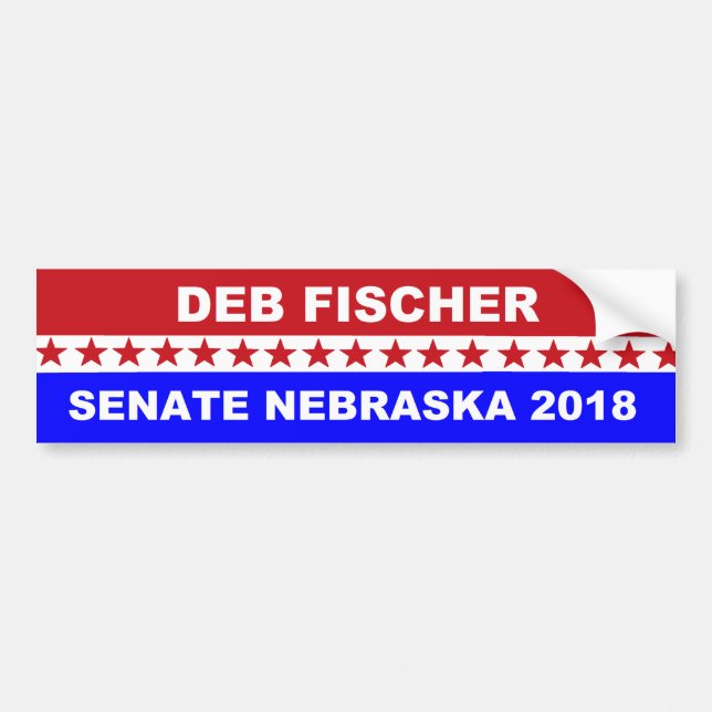 Autocollant De Voiture Sénat 2018 de DEB Fischer (Devant)
