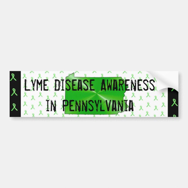 Autocollant De Voiture Sensibilisation à la maladie de Lyme en Pennsylvan (Devant)
