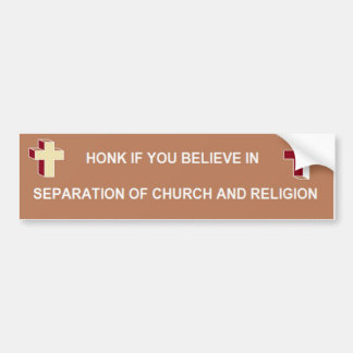 Autocollant De Voiture Séparation d'église et de religion