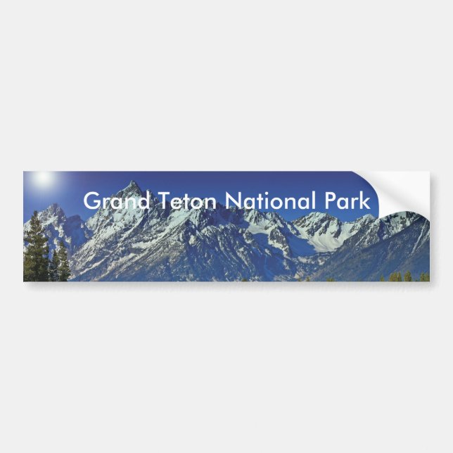 Autocollant De Voiture Série grande 4 de parc national de Teton (Devant)