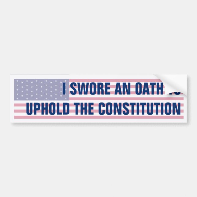 Autocollant De Voiture Serment de défense de la Constitution Drapeau amér (Devant)