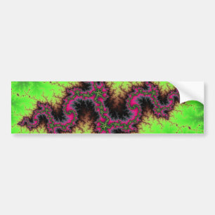 Autocollant De Voiture Serpent de fractale - le rose, le fuchsia et le