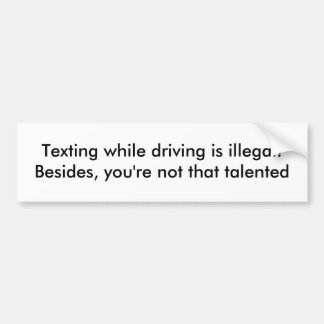 Autocollant De Voiture Service de mini-messages tandis que l'entraînement