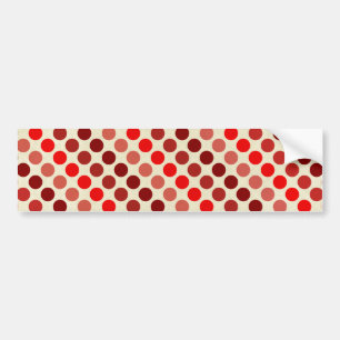 Autocollant De Voiture Shades of Red Pois par Shirley Taylor