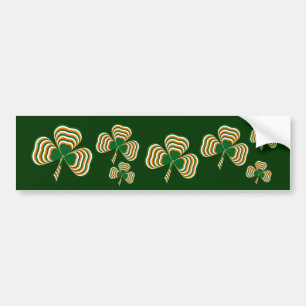 Autocollant De Voiture Shamrock irlandais de drapeau