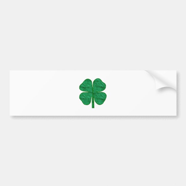 Autocollant De Voiture shamrock parties scintillant (Devant)
