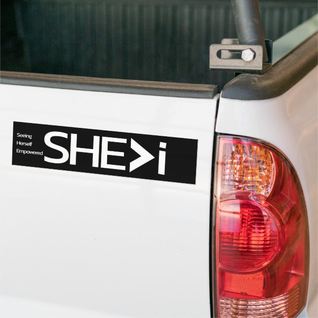 Autocollant De Voiture SHE>Je vois qu'elle est autonome (Sur camion)