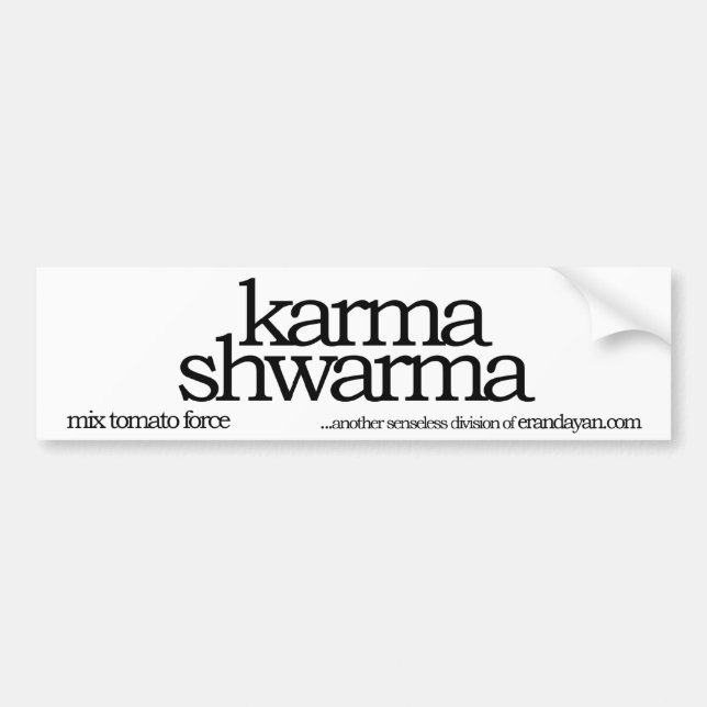 Autocollant De Voiture shwarma de karma (Devant)