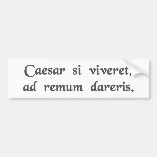 Autocollant De Voiture Si César étaient vivant, vous seriez enchaînés à (Devant)