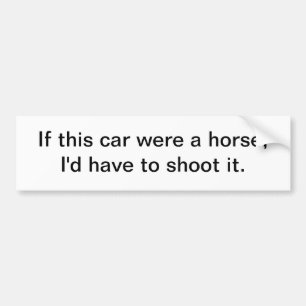 Autocollant De Voiture Si cette voiture étaient un cheval - adhésif pour
