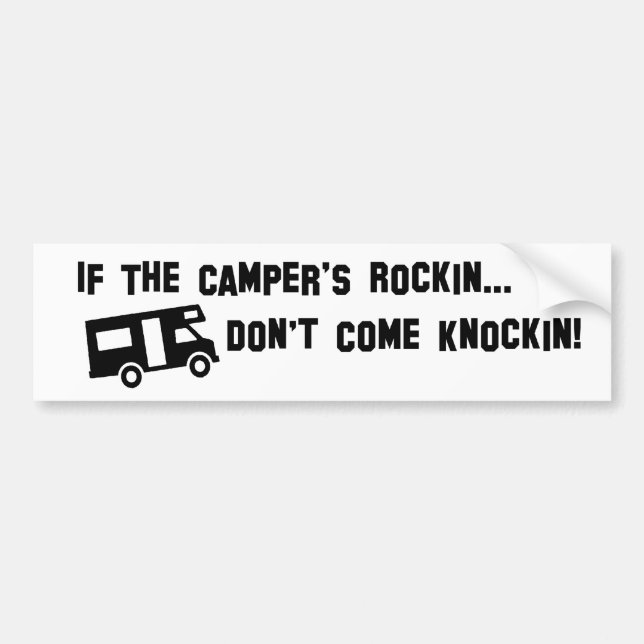 Autocollant De Voiture Si le Rockin du campeur… (Devant)
