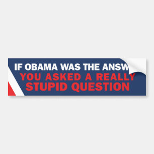 Autocollant De Voiture Si Obama était le pare-chocs de réponse