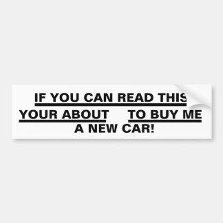 Autocollant De Voiture Si vous pouvez lire ceci.