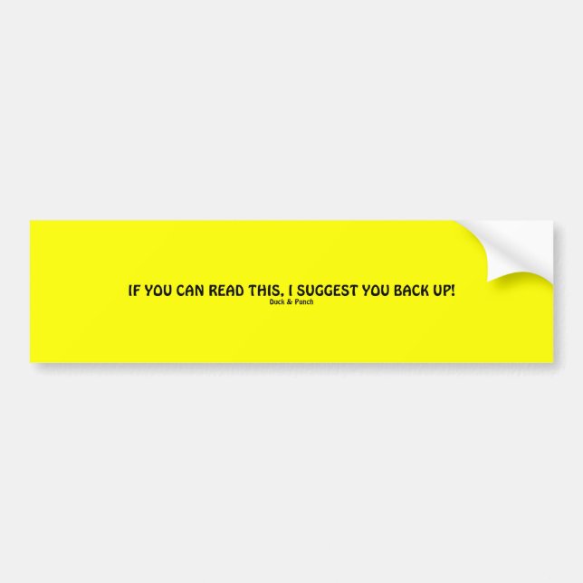 Autocollant De Voiture Si vous pouvez lire ceci… adhésif pour pare-chocs (Devant)