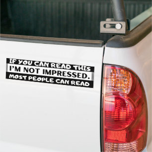 Autocollant De Voiture Si vous pouvez lire ceci je ne suis pas impression