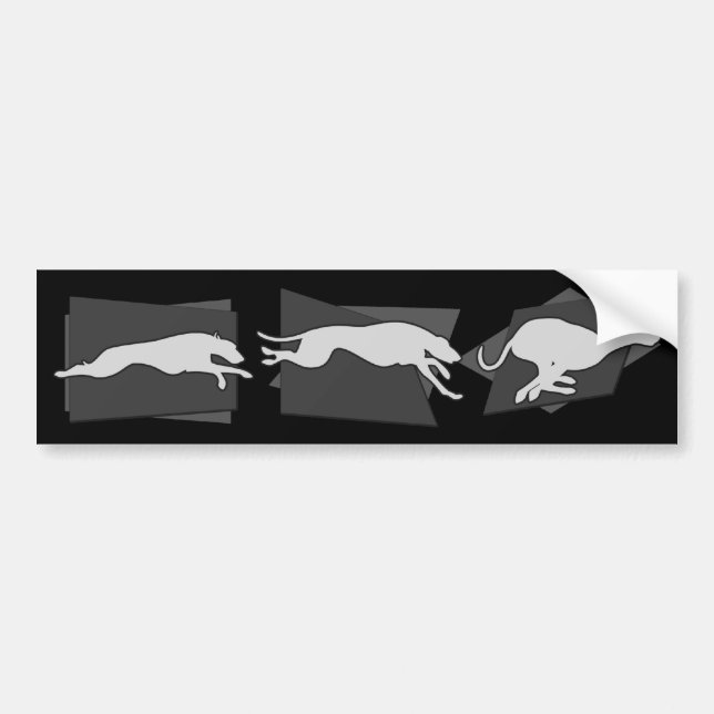 Autocollant De Voiture Sighthounds dans le mouvement (Devant)