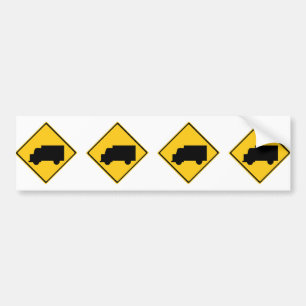 Autocollant De Voiture Signal d'avertissement de camion routier