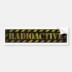 Autocollant De Voiture Signal d'avertissement radioactif Grunge Cool