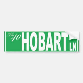 Autocollant De Voiture Signe de 40 Hobart Ln customisé !