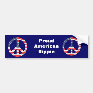 Autocollant De Voiture Signe de paix de drapeau américain