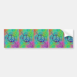Autocollant De Voiture Signe de paix de Psychadelic