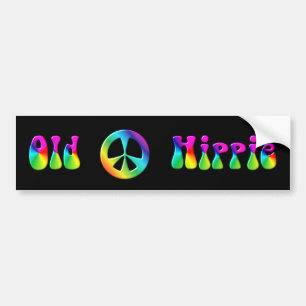 Autocollant De Voiture Signe de paix hippie d'arc-en-ciel de KRW vieux
