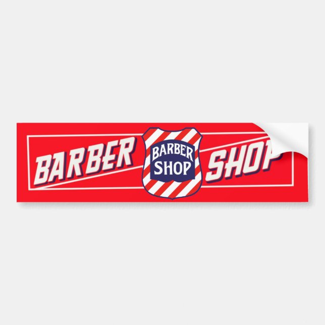 Autocollant De Voiture Signe de raseur-coiffeur (Devant)