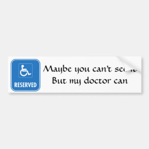 Autocollant De Voiture Signe de stationnement d'handicap